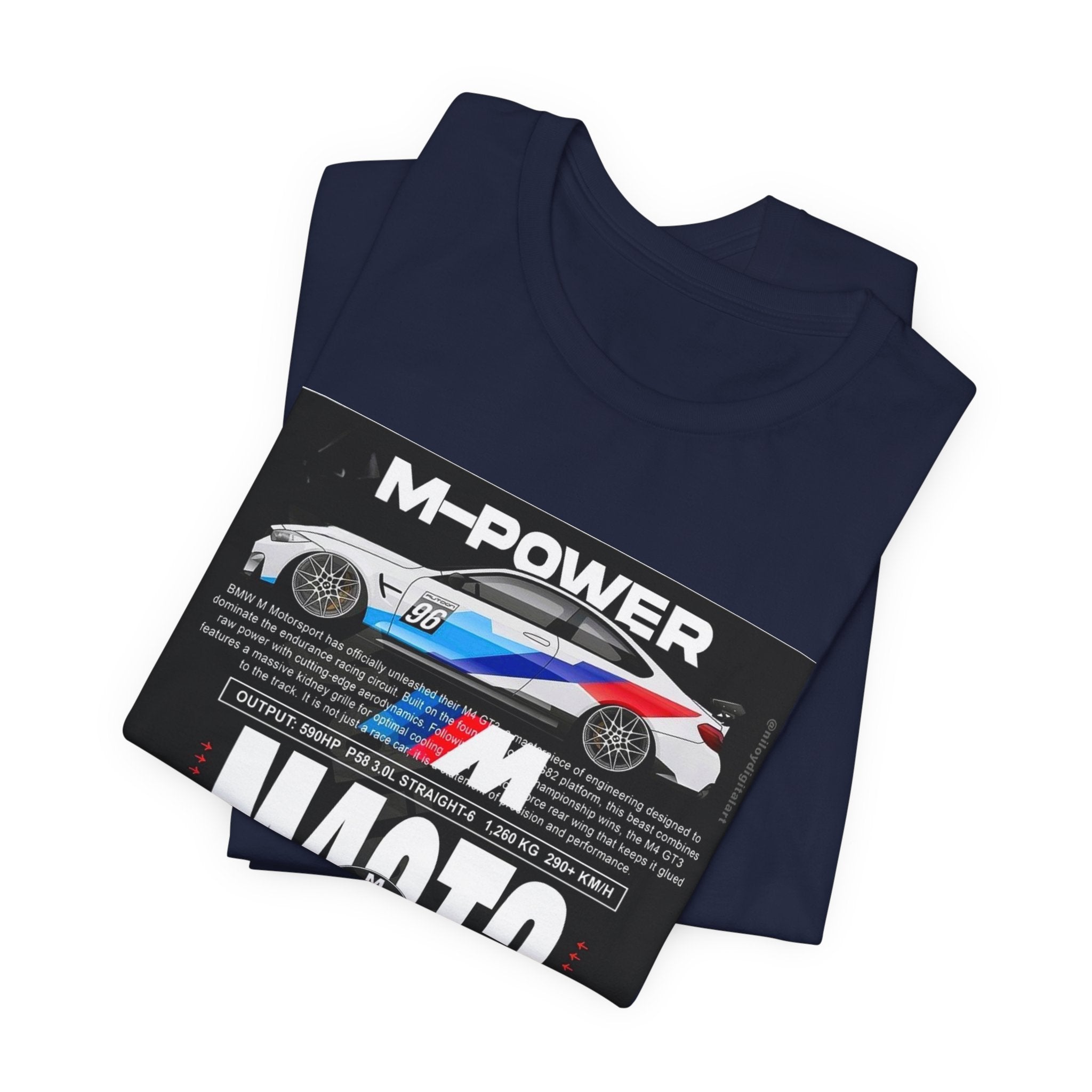M-Power BMW M3 Racing Graphic T-Shirt — Motorsport Car Enthusiast Tee