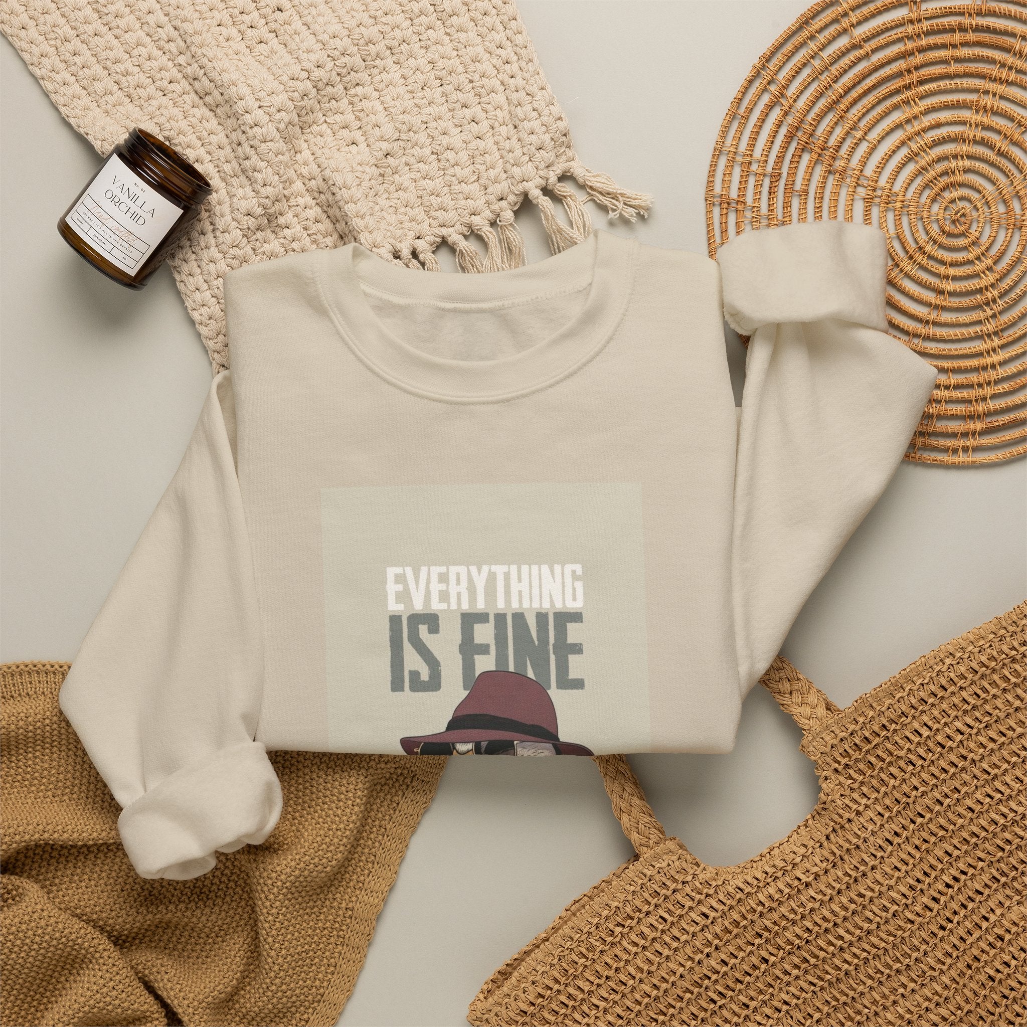 Everything Is Fine Goose Crewneck Sweatshirt