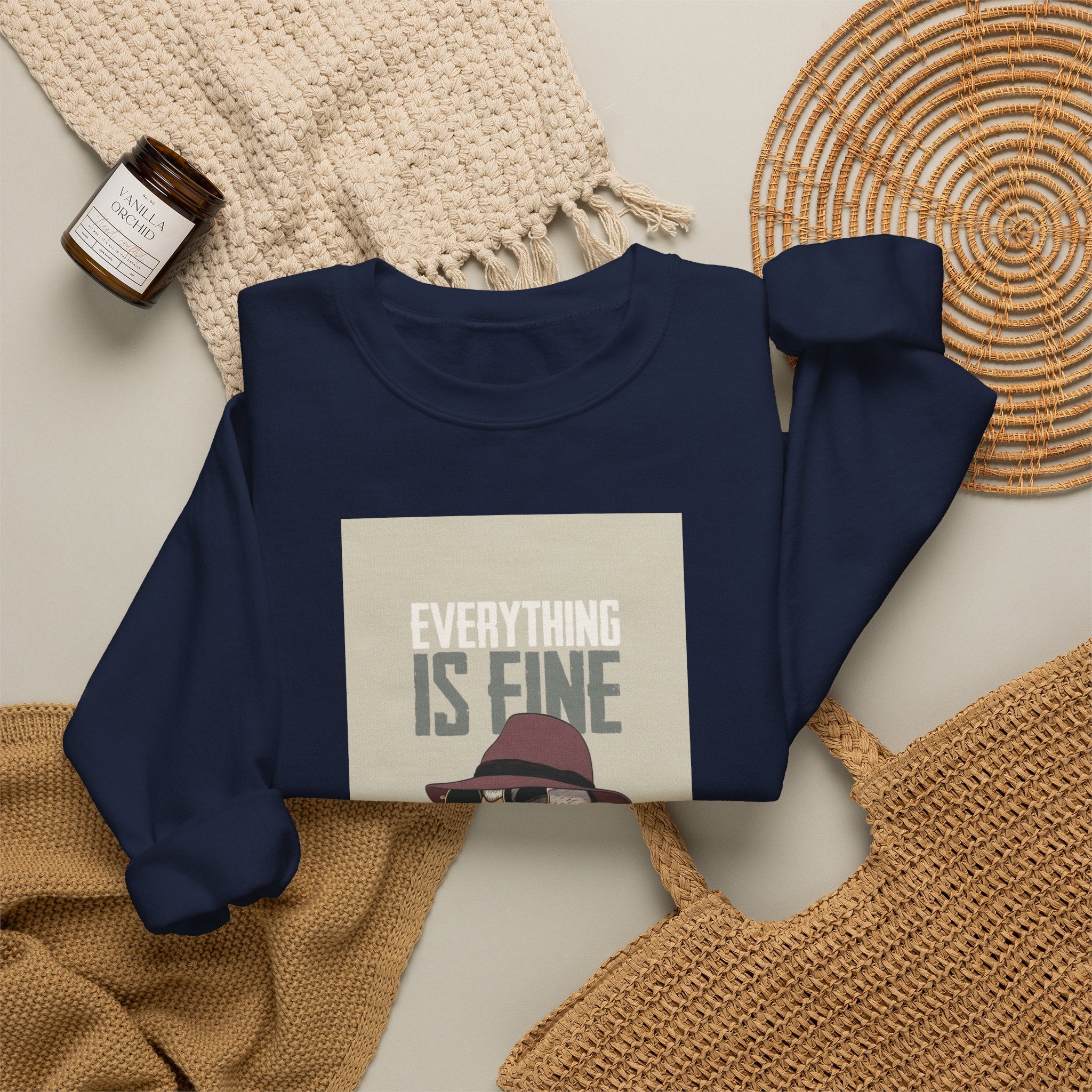 Everything Is Fine Goose Crewneck Sweatshirt