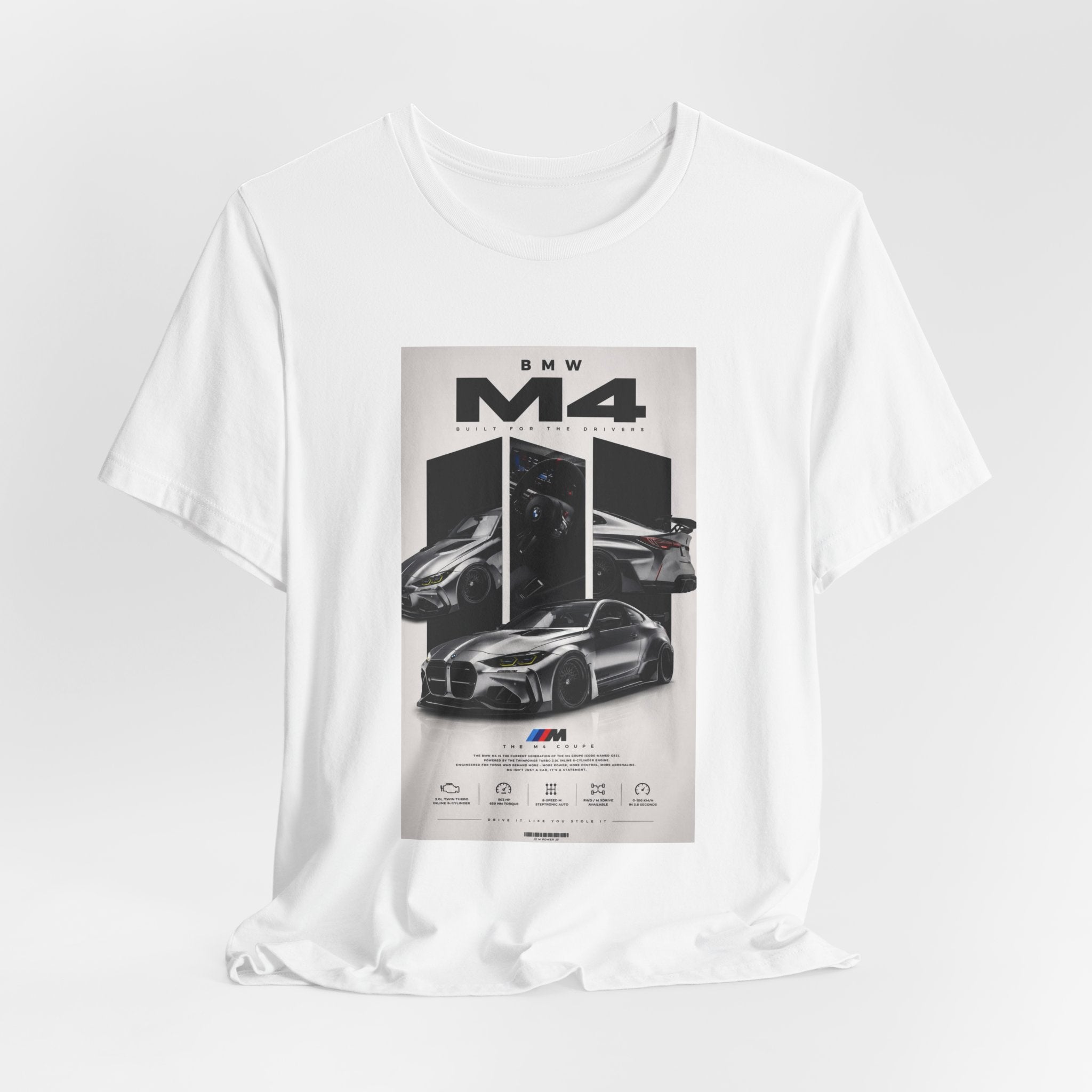 BMW M4 Sports Car Graphic Tee — Racing Poster Design