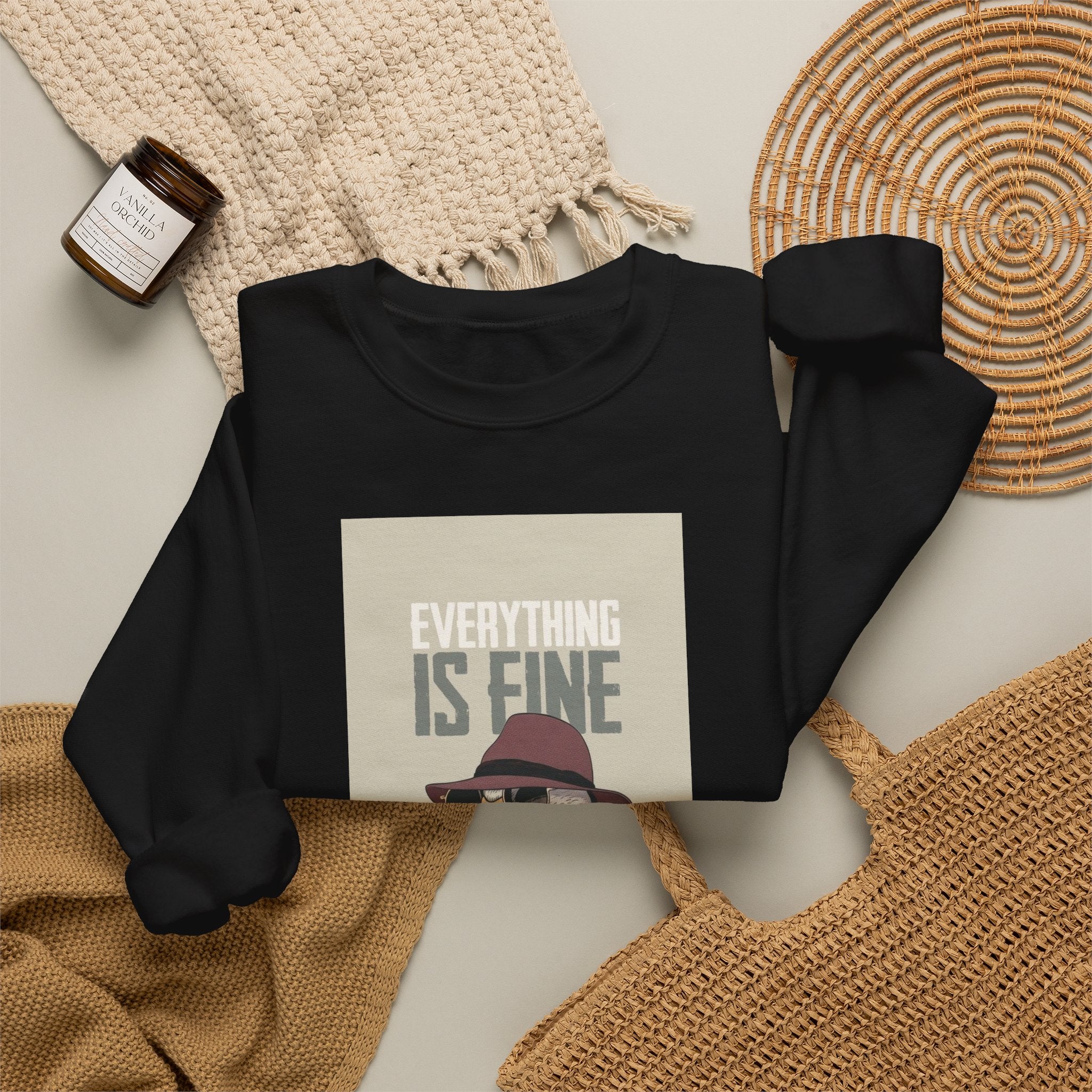 Everything Is Fine Goose Crewneck Sweatshirt