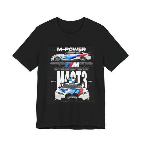 M-Power BMW M3 Racing Graphic T-Shirt — Motorsport Car Enthusiast Tee