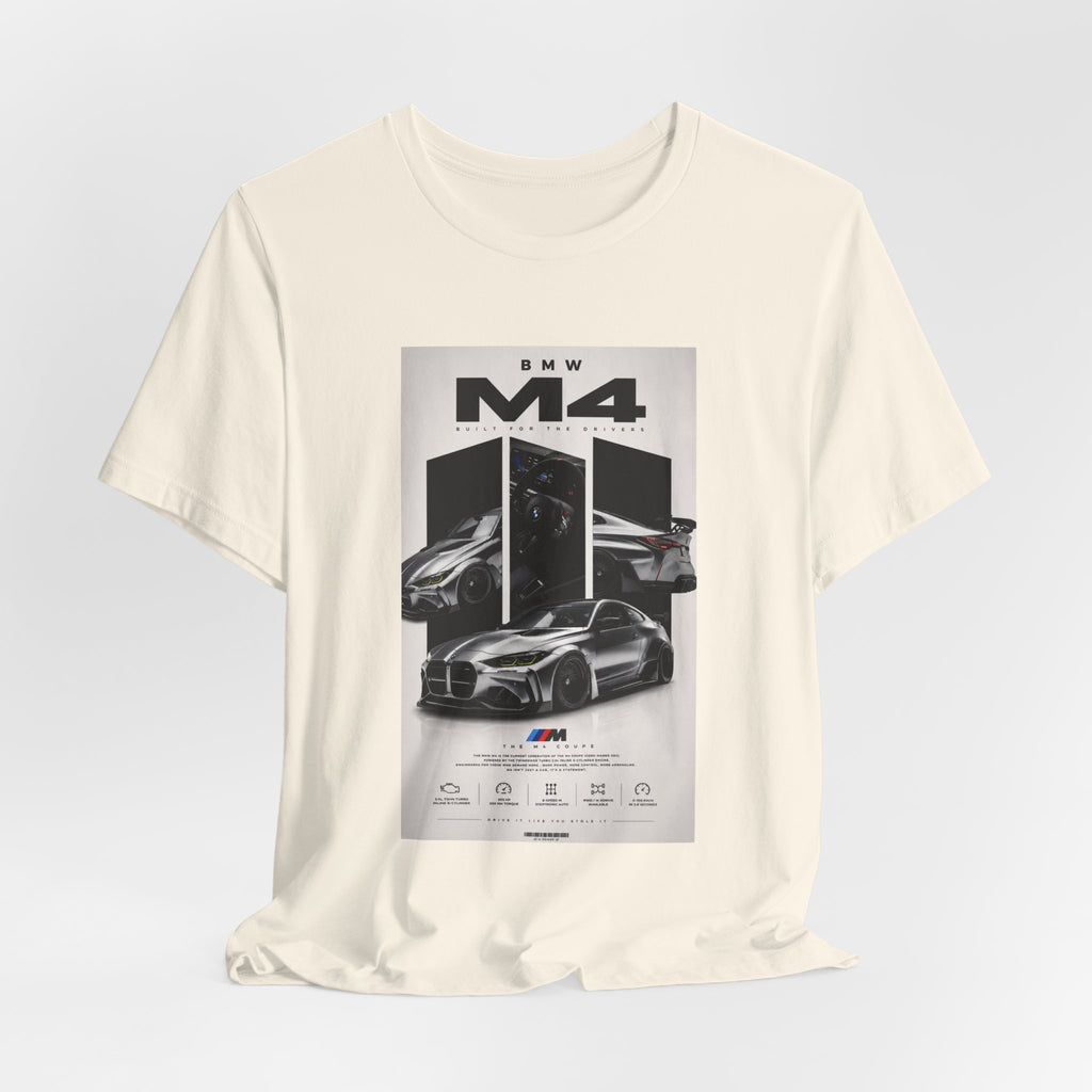 BMW M4 Sports Car Graphic Tee — Racing Poster Design