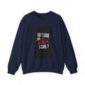 Crewneck Sweatshirt — “Do I Look Like I Care?” Devil Graphic