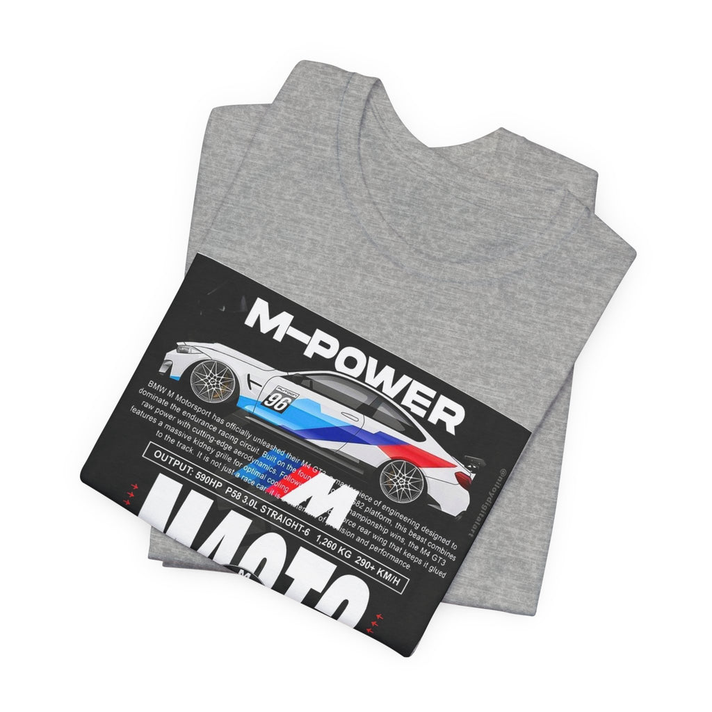 M-Power BMW M3 Racing Graphic T-Shirt — Motorsport Car Enthusiast Tee