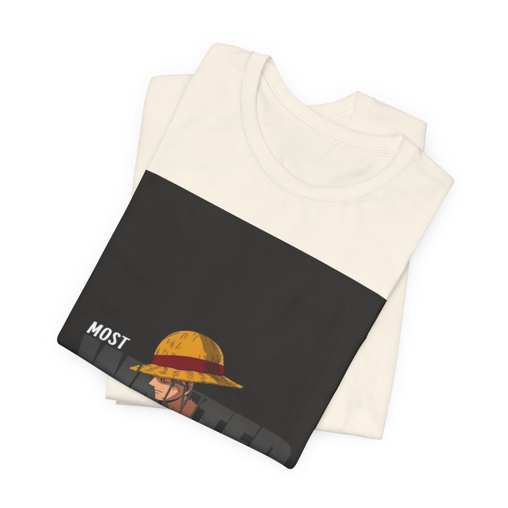 Most Wanted Luffy Tee — Anime Straw Hat Pirate T-Shirt