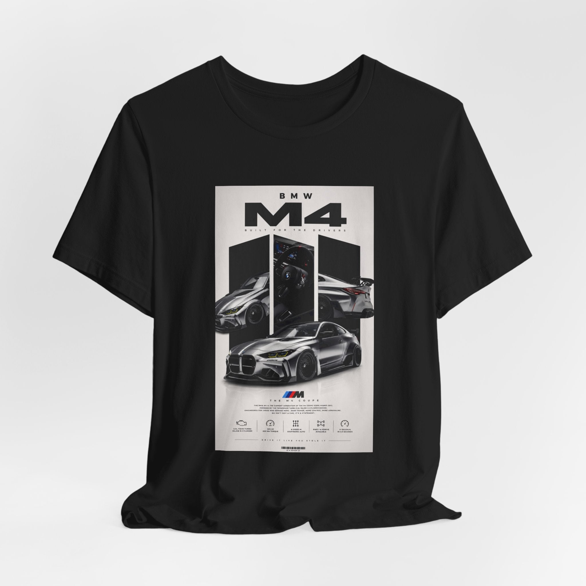 BMW M4 Sports Car Graphic Tee — Racing Poster Design