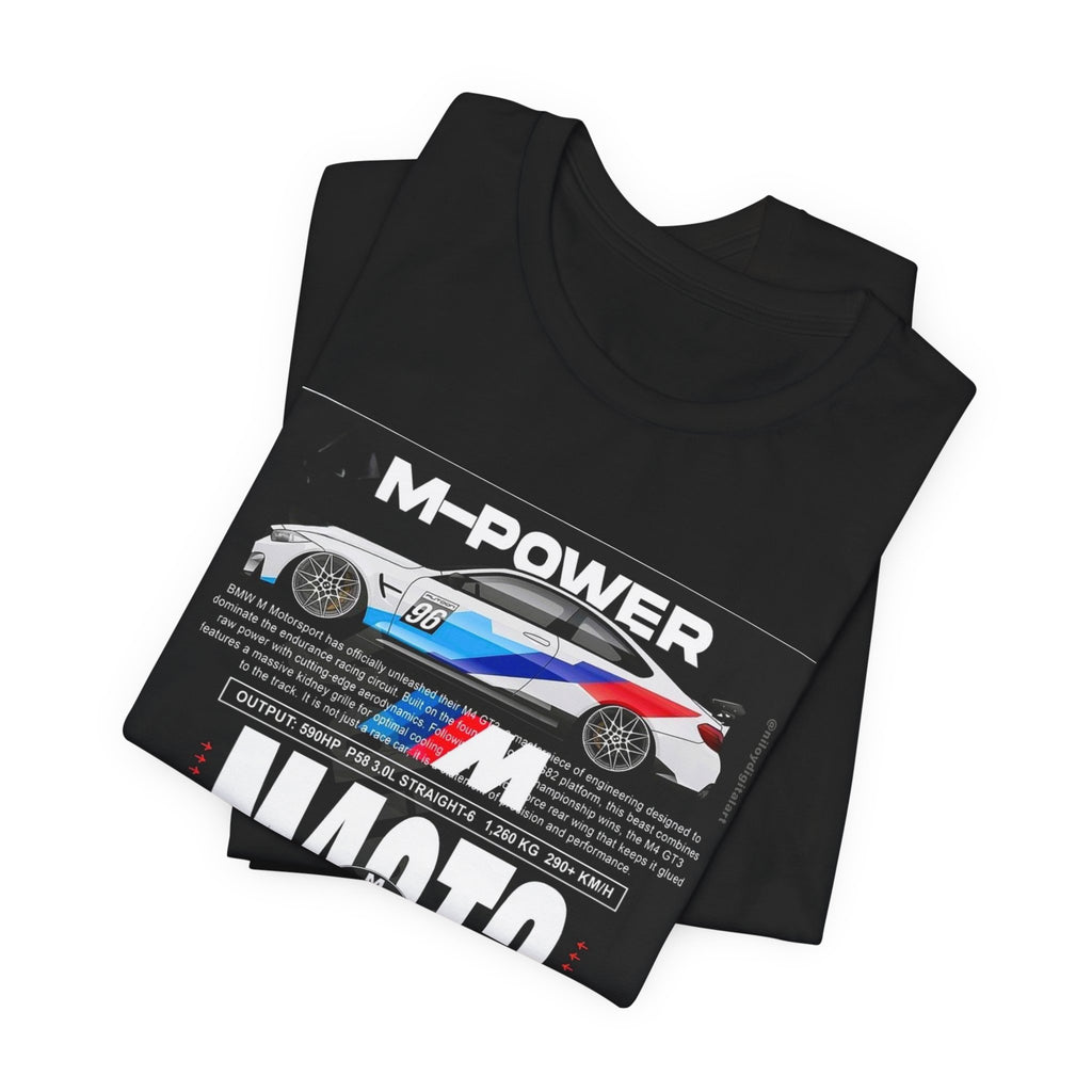 M-Power BMW M3 Racing Graphic T-Shirt — Motorsport Car Enthusiast Tee