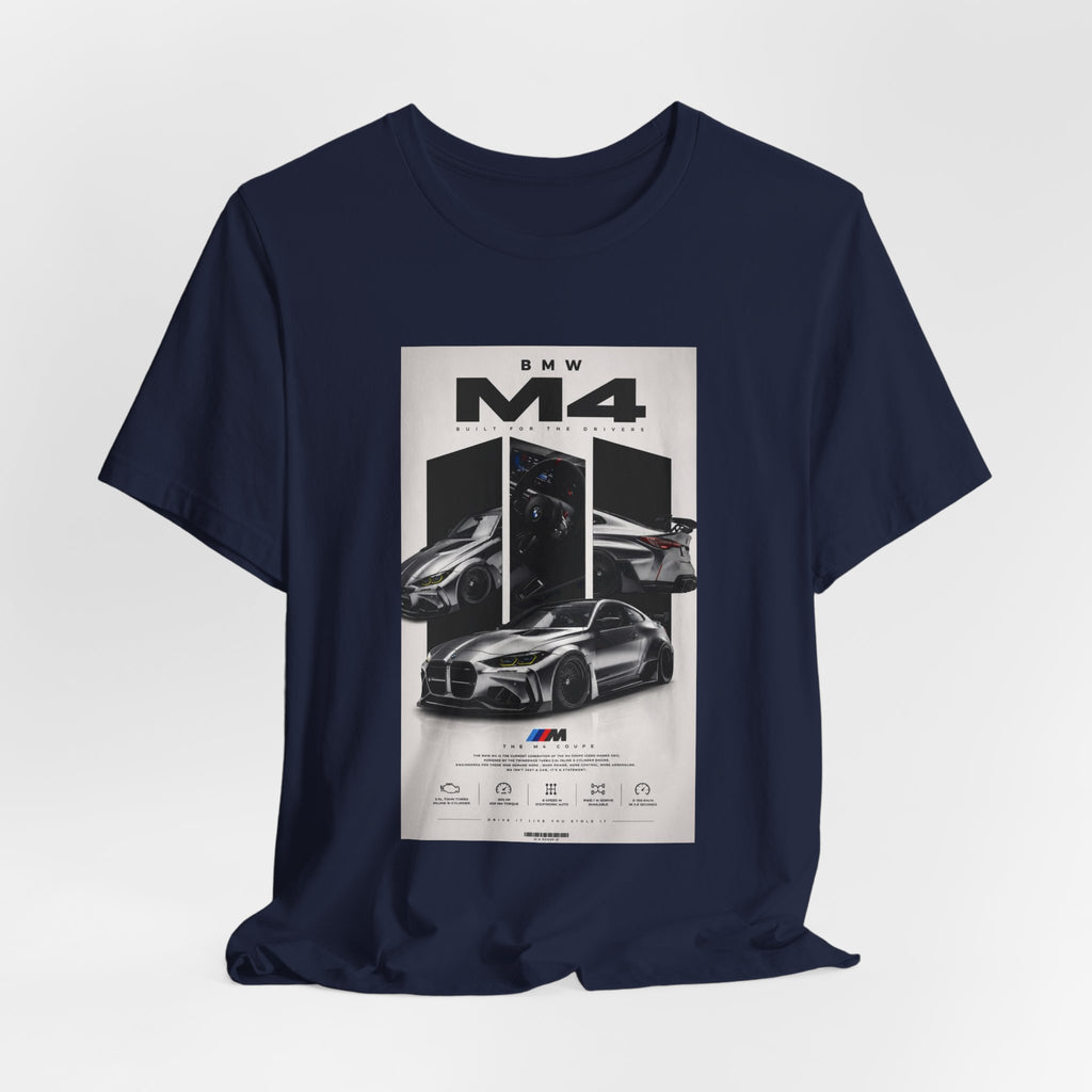 BMW M4 Sports Car Graphic Tee — Racing Poster Design