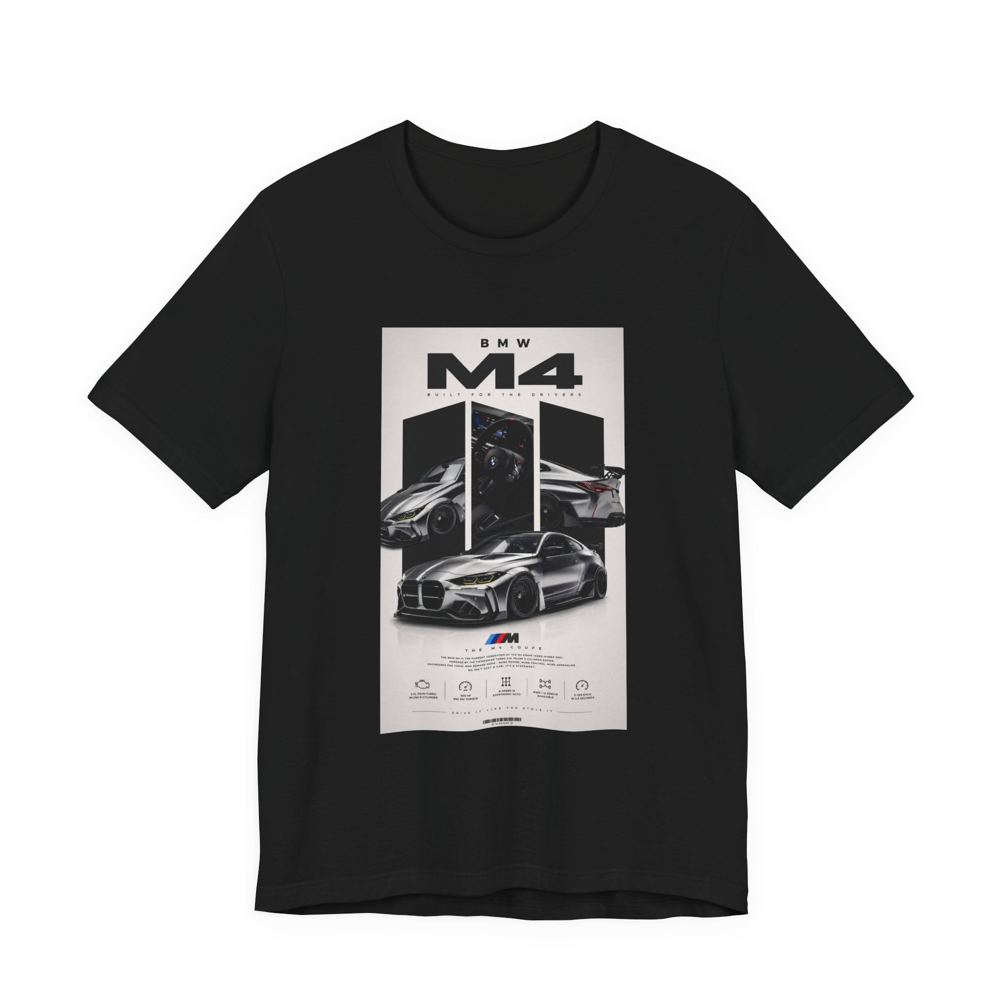 BMW M4 Sports Car Graphic Tee — Racing Poster Design