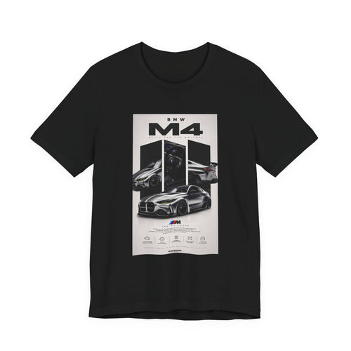 BMW M4 Sports Car Graphic Tee — Racing Poster Design