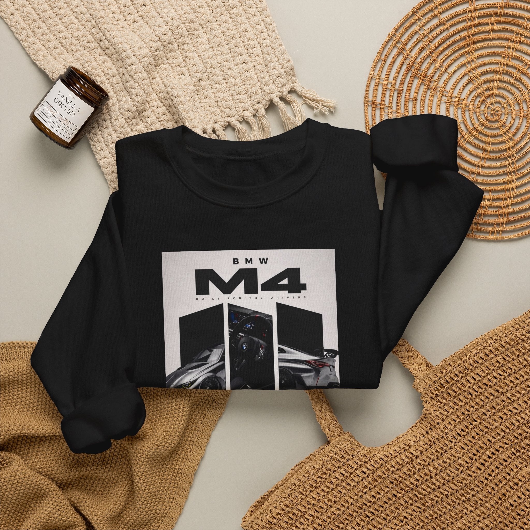 BMW M4 Graphic Sweatshirt — Automotive Racing Crewneck