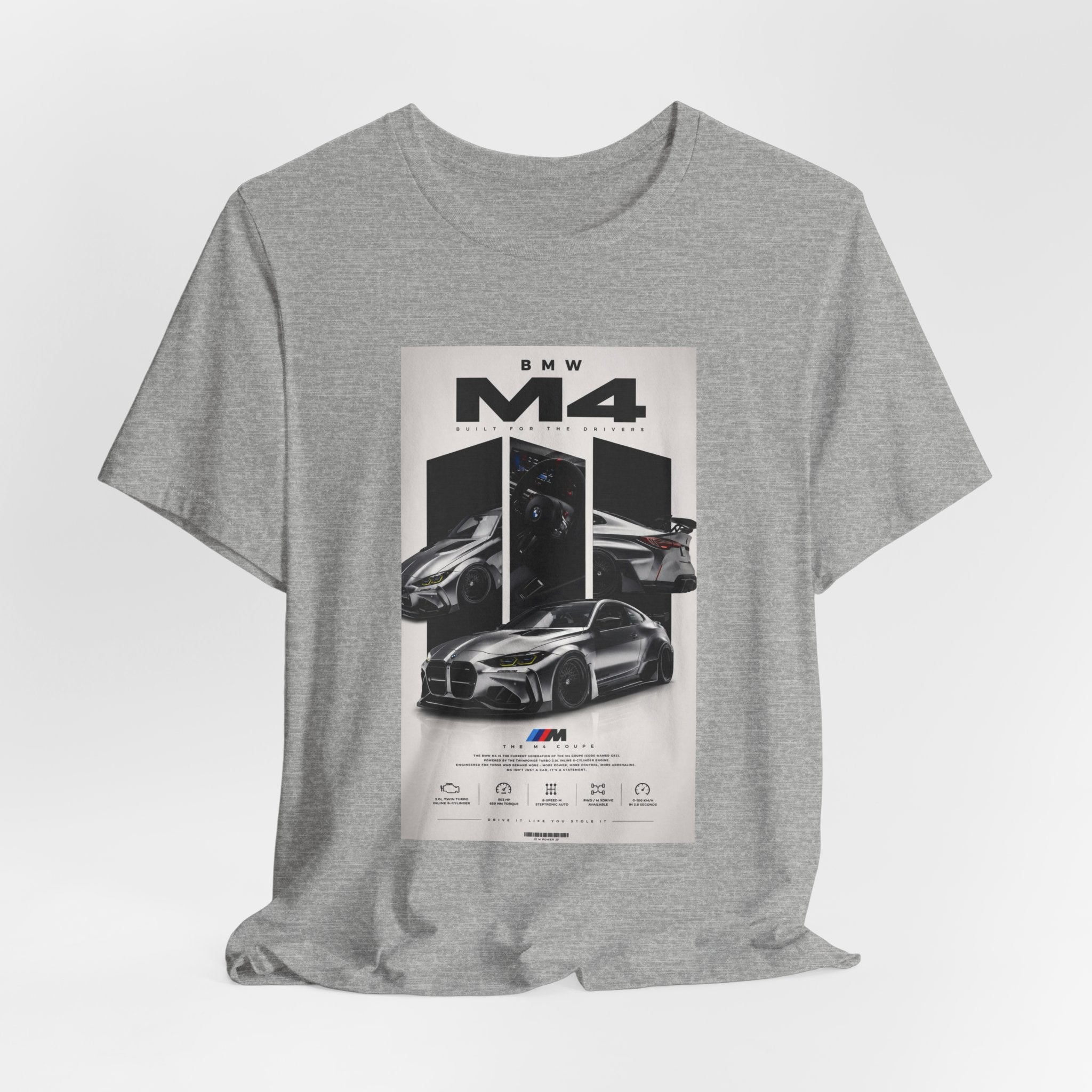 BMW M4 Sports Car Graphic Tee — Racing Poster Design