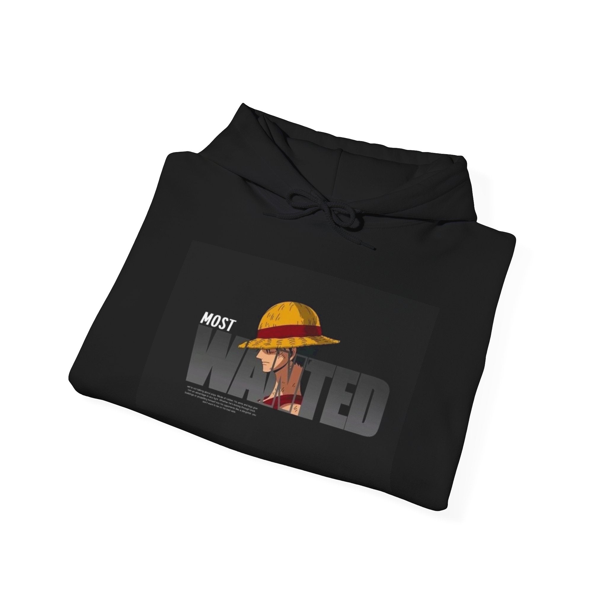 Most Wanted Hoodie — Graphic 'Most Wanted' Straw Hat Character Hooded Sweatshirt
