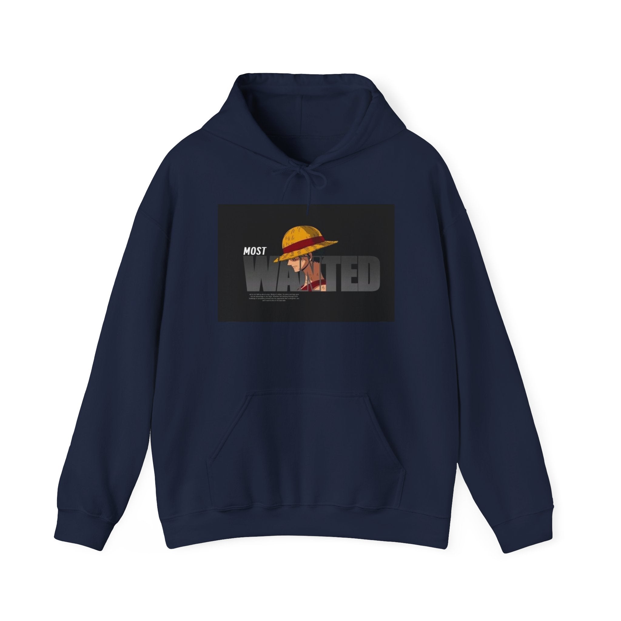 Most Wanted Hoodie — Graphic 'Most Wanted' Straw Hat Character Hooded Sweatshirt