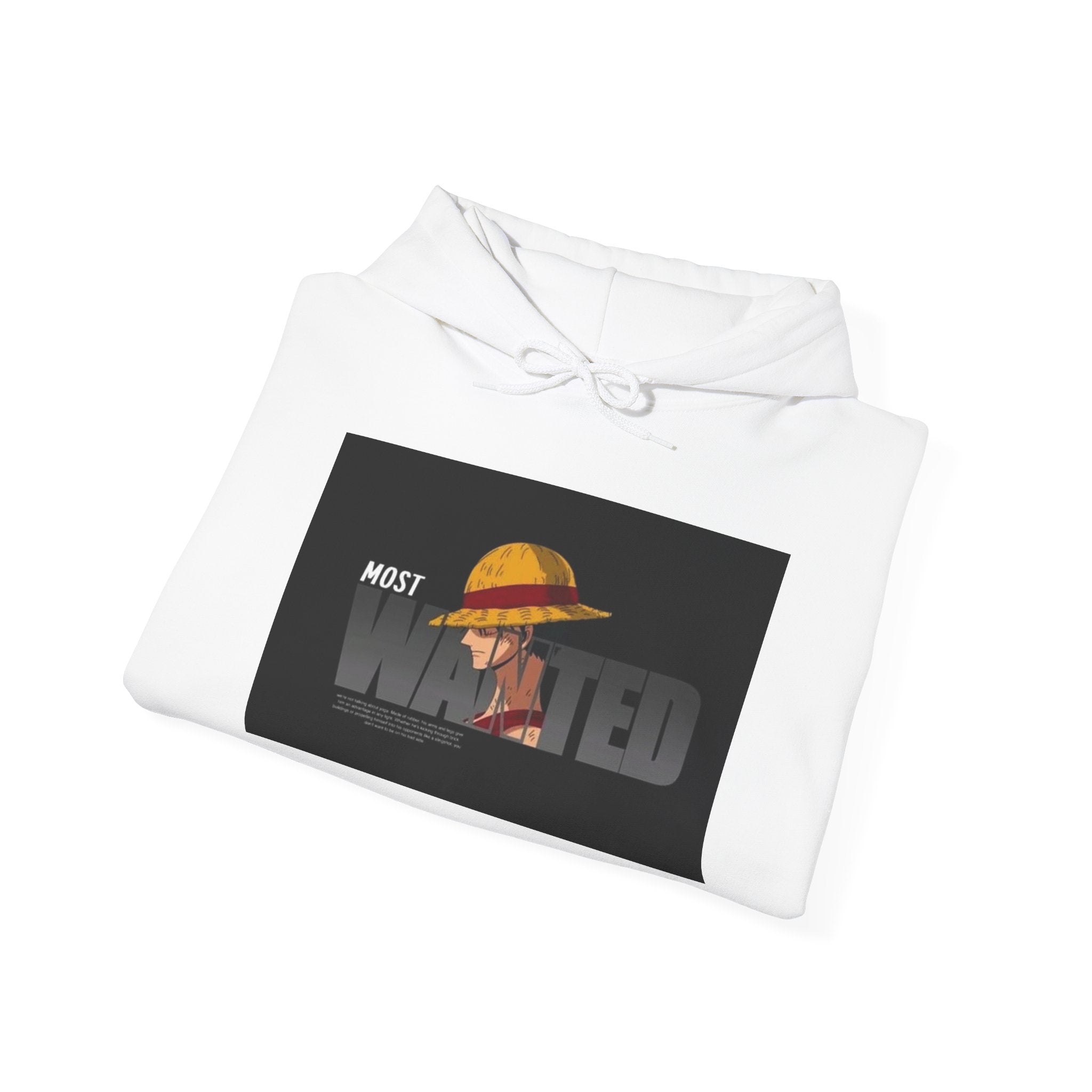 Most Wanted Hoodie — Graphic 'Most Wanted' Straw Hat Character Hooded Sweatshirt
