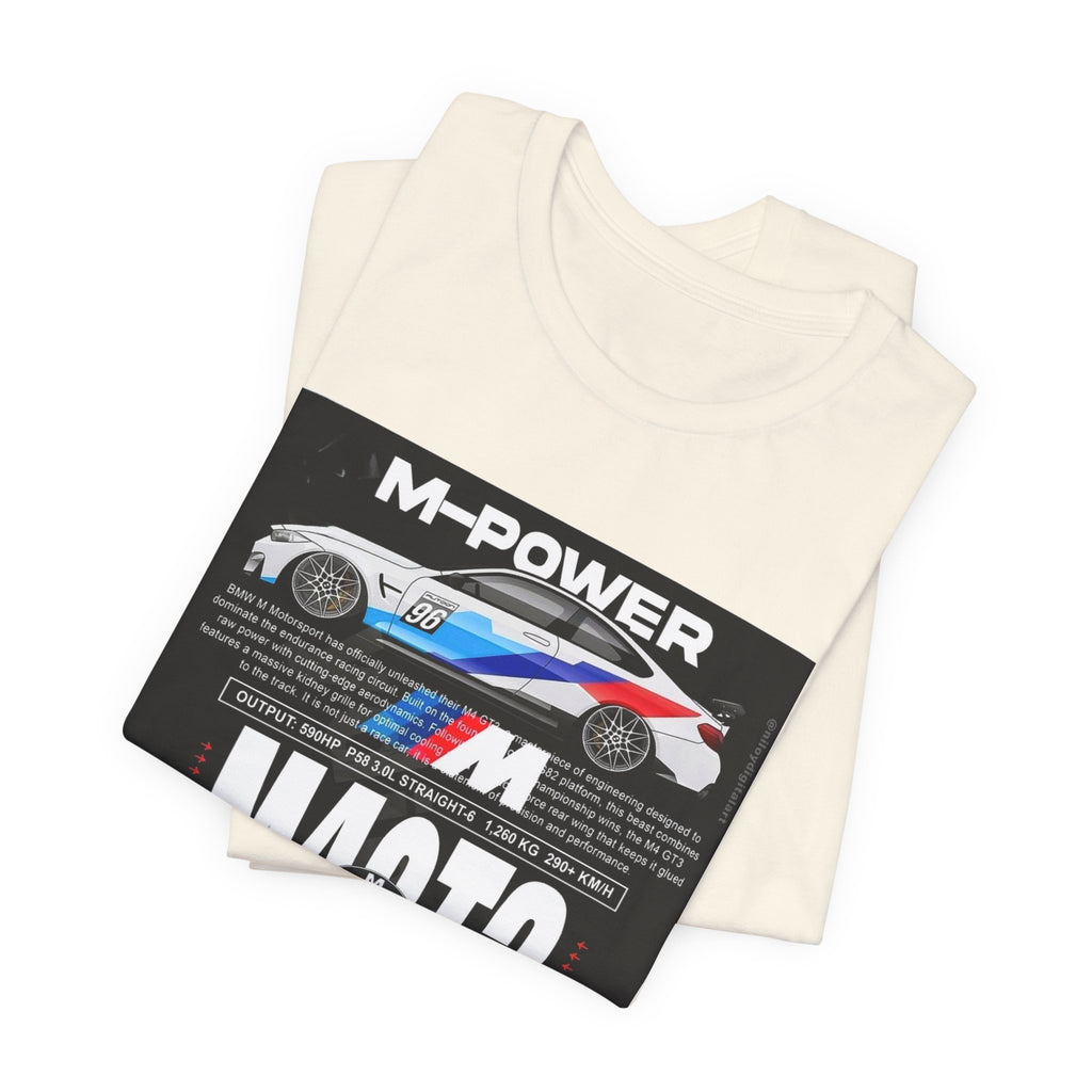 M-Power BMW M3 Racing Graphic T-Shirt — Motorsport Car Enthusiast Tee