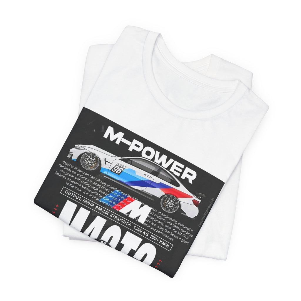 M-Power BMW M3 Racing Graphic T-Shirt — Motorsport Car Enthusiast Tee