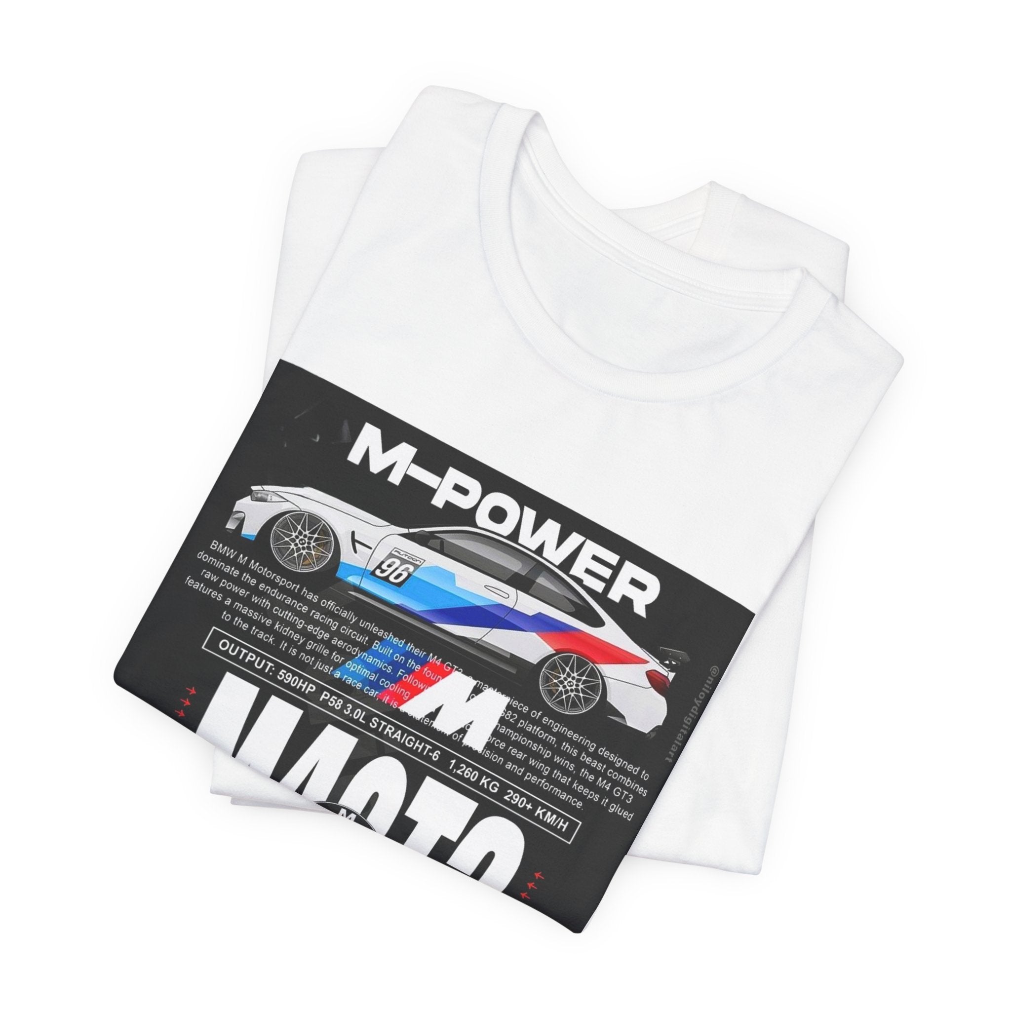M-Power BMW M3 Racing Graphic T-Shirt — Motorsport Car Enthusiast Tee