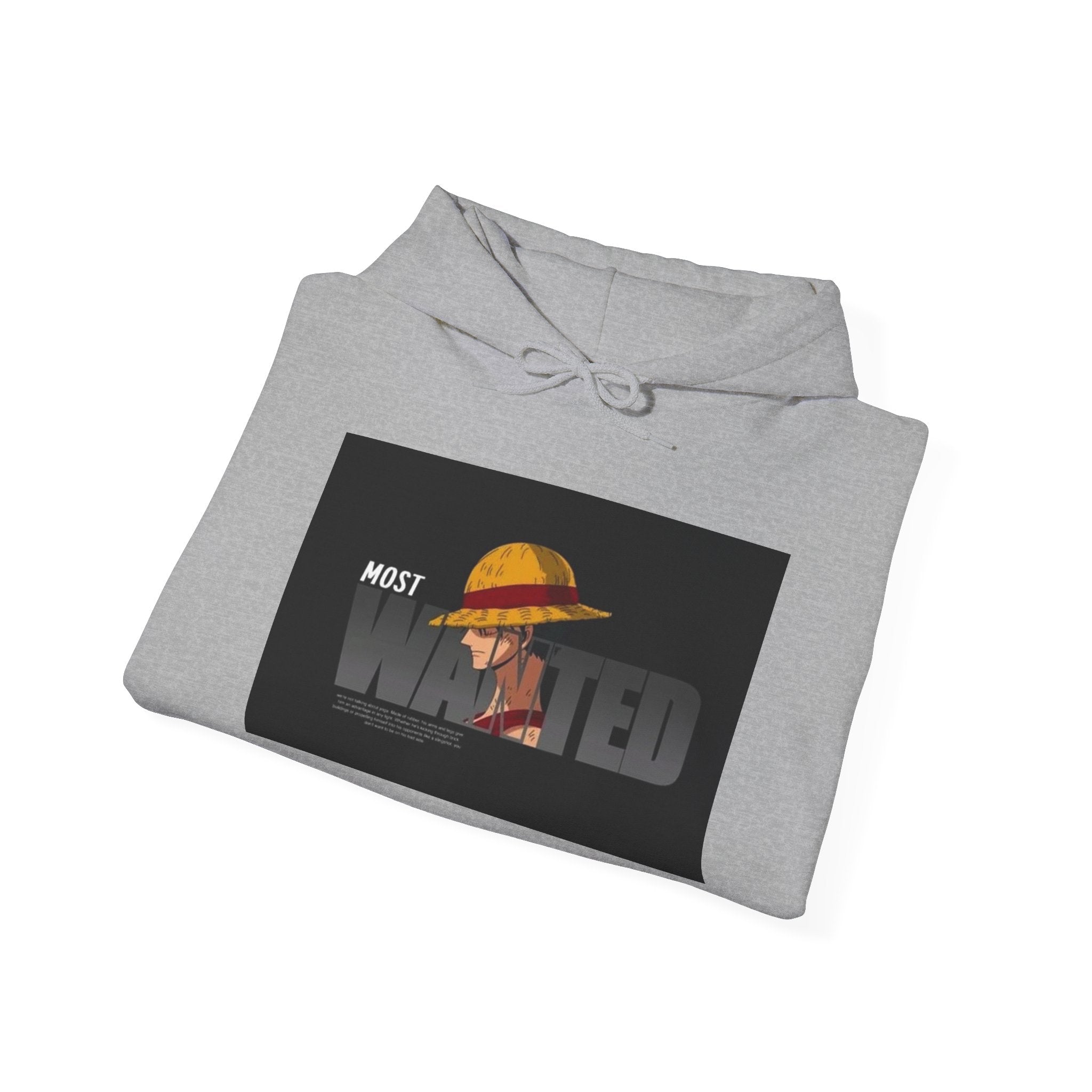 Most Wanted Hoodie — Graphic 'Most Wanted' Straw Hat Character Hooded Sweatshirt