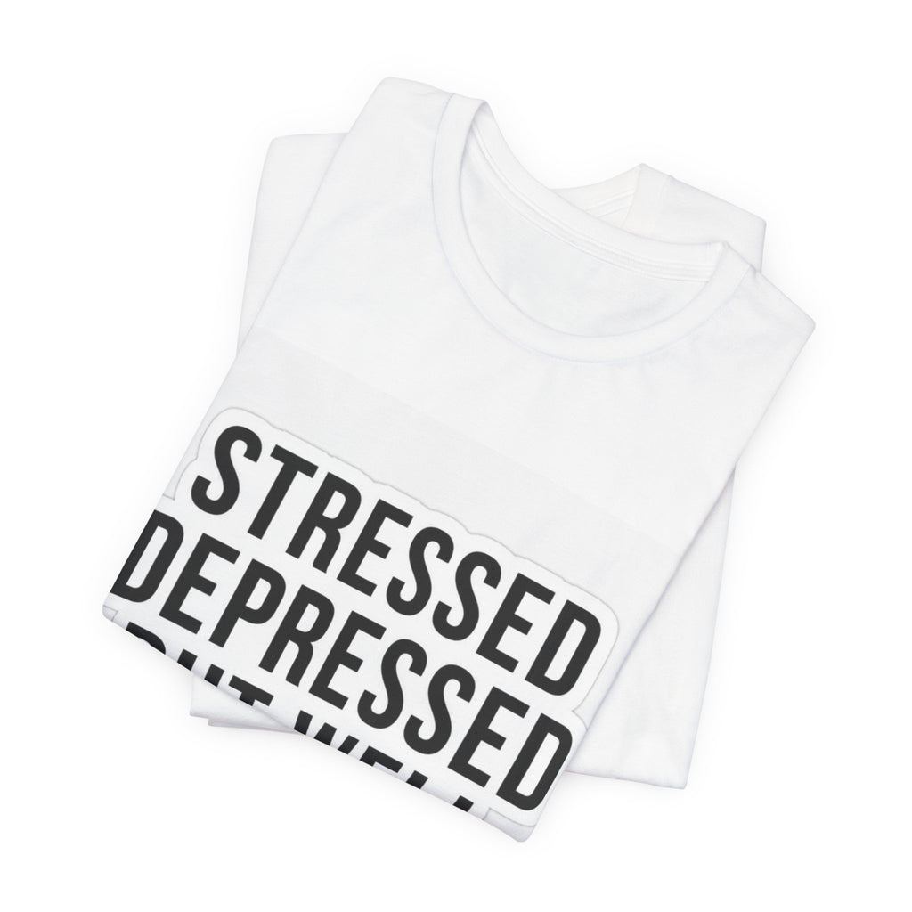 Stressed Depressed But Well Dressed Graphic Tee