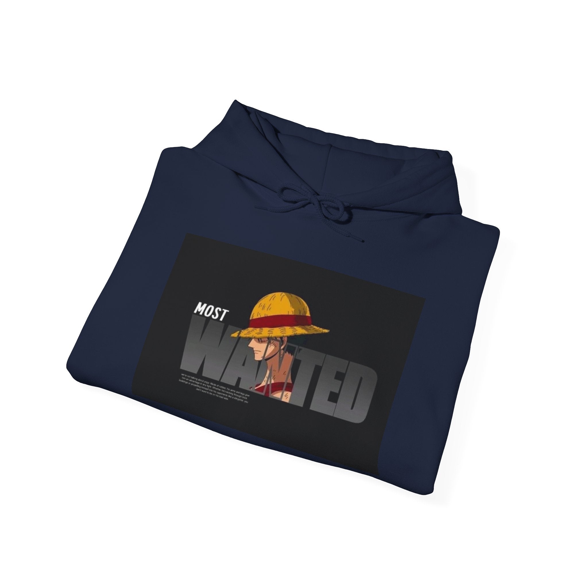Most Wanted Hoodie — Graphic 'Most Wanted' Straw Hat Character Hooded Sweatshirt
